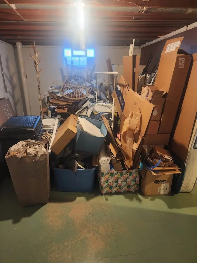 Roll-off dumpster container at job site for Yard Waste Dumpster Rental in North Olmsted